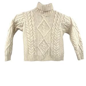 Irish Wool KIDS Fisherman Cable Knit Sweater Latchfords of Ireland Unisex Sz L
